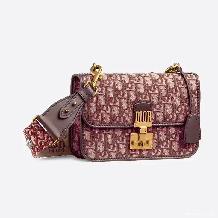 Cheap Burgundy Motif Bag Canvas Oblique Dioraddict 0628 Luxury